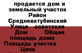 продается дом и земельный участок › Район ­ Среднеахтубинский › Улица ­ советская › Дом ­ 55 › Общая площадь дома ­ 16 › Площадь участка ­ 2 700 › Цена ­ 530 000 - Волгоградская обл., Среднеахтубинский р-н, Красный Сад п. Недвижимость » Дома, коттеджи, дачи продажа   